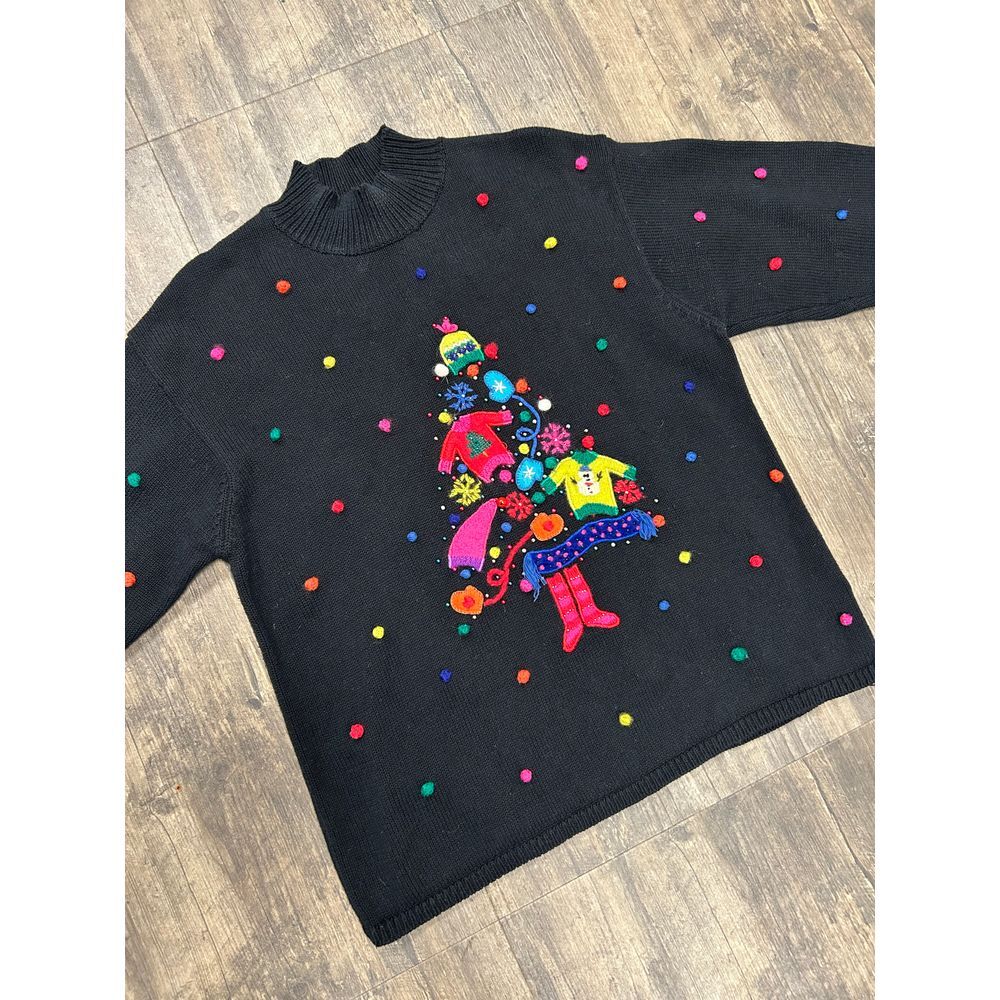 Vintage Marisa Christina Christmas Sweater 1999‎ Women Bell NO SIZE TAG (M-L)